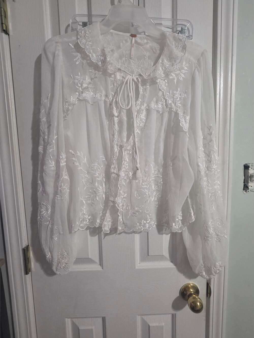 Free People Sheer Long Sleeve Top
